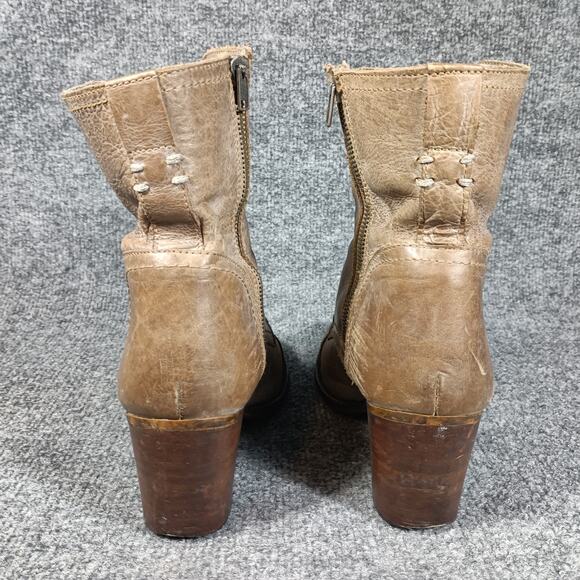 Steve Madden Graanie Ankle Boots Women Sz 8.5 M Brown Leather Lace Up - Picture 6 of 9